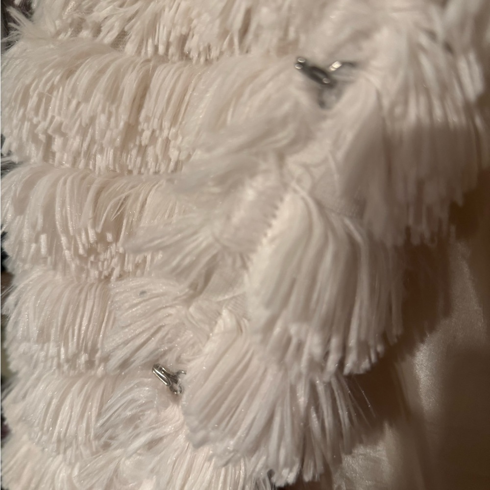 Womens Open Front Faux Fur Cardigan Vintage Parka Fringe Shaggy Jacket Coat - Picture 3 of 6